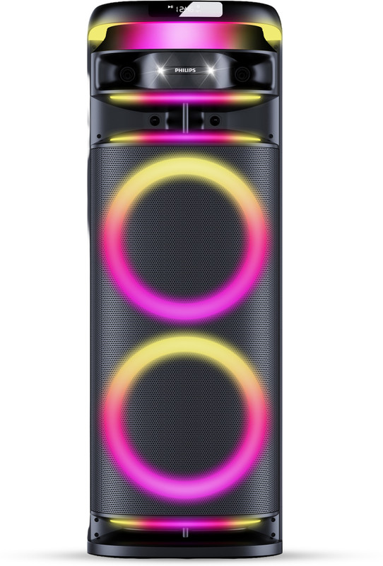 PHILIPS TAX5004/94,2 Mics 500 W Bluetooth Party Speaker(Black, Stereo Channel)