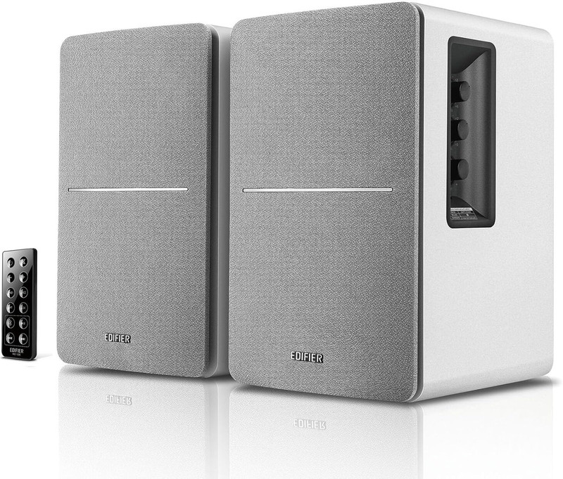 Edifier R1280DB Bluetooth Wireless 2.0 Book Shelf Speakers 42 Watts 42 W Bluetooth Home Audio Speaker(Silver, 5 Way Speaker Channel)