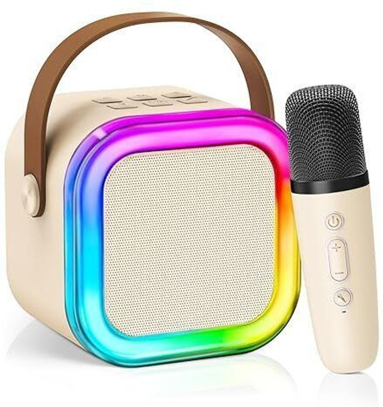 WALLMARTTSTORE Mini Portable Bluetooth Speaker with Mic & LED – Fun Singing Toy for Kids Speaker Mount