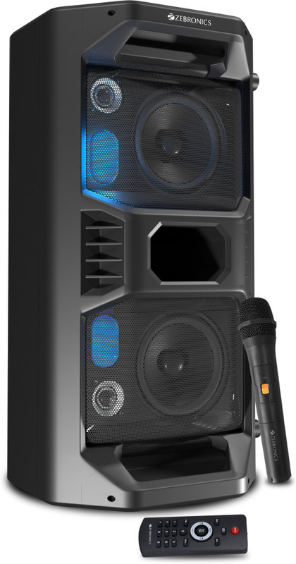 ZEBRONICS Space Deck Pro, BTv5.3, USB,mSD Card,AUX, Wireless Mic ,LED Lights, TWS Function 55 W Bluetooth Speaker(Black, Mono Channel)