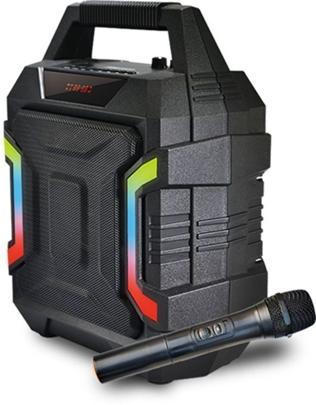 Zync Karaoke With Wireless Mic,RGBLights,USB/AUX ,10HrsPlaytime Outdoor & IndoorParty 32 W Bluetooth Home Audio Speaker(Black, Stereo Channel)