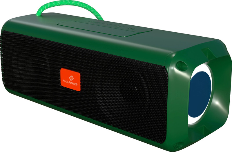 MAK POWER SP-360 Wireless BT Speaker, RGB Lights, Superior Sound Quality | 10H Playtime 20 W Bluetooth Home Audio Speaker(Green, Stereo Channel)