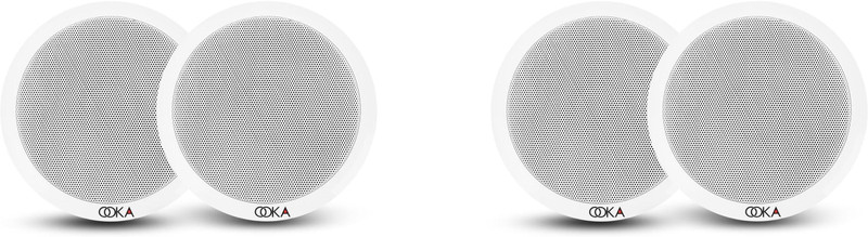 OOKA AUDiO 707 Ceiling Speaker, 6.5" Full Range Flush Mount 20W RMS 100V, (PACK OF 4) 20 W Bluetooth Home Audio Speaker(White, Mono Channel)