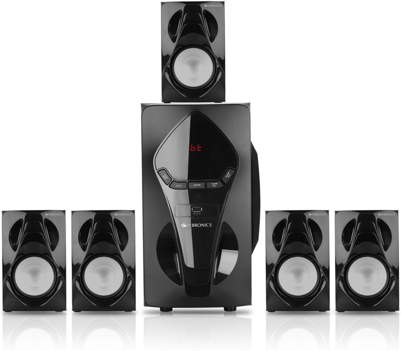 ZEBRONICS Zeb BT7591RUCF speaker, 5.25" Subwoofer, AC-3 surround sound, 95 W Bluetooth Home Theatre(Black, 5.1 Channel)