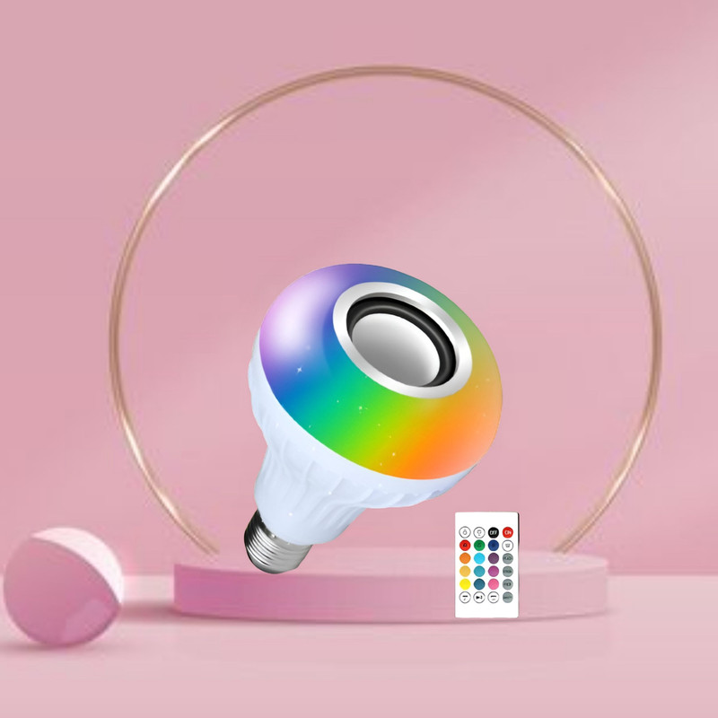 Clairbell Bluetooth Music Bulb Speaker With Remote Control Change Disco light for HomeQ124 Smart Bulb