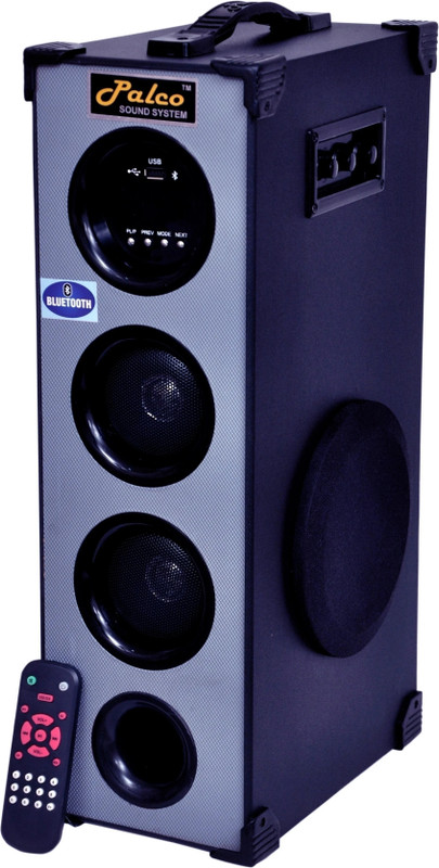 palco sound system M2000 Single Tower Multimedia Speaker System with Remote, USB, AUX & Echo Mic 40 W Bluetooth Home Theatre(Blue and Black, 2.1 Channel)