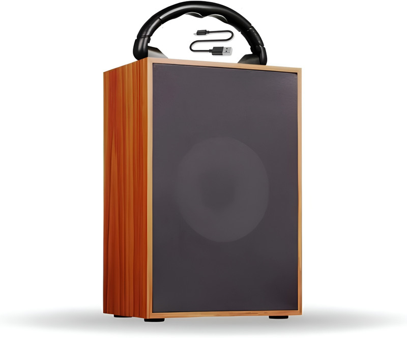 BVEXO Portable Wooden 10W Speaker: Deep Bass, Clear Sound, and Long-Lasting Power 10 W Bluetooth Home Theatre(Brown, Stereo Channel)