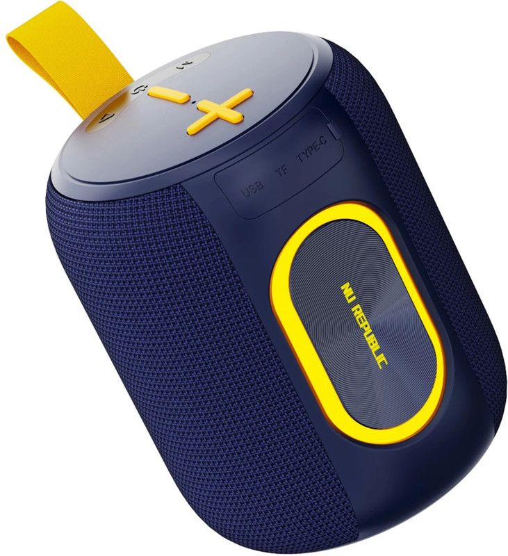 Nu Republic Sonicpop 2000 Wireless 20W Speaker,in-built mic, 66mm Dynamic Driver,RGB Lights 20 W Bluetooth Speaker(Blue, Stereo Channel)