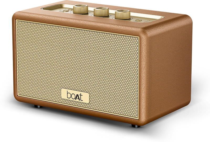 boAt Stone Opus(2025 Launch),12 Hrs Battery, Multilink, TWS Feature, Premium Design 80 W Bluetooth Speaker(Caramel Brown, Mono Channel)