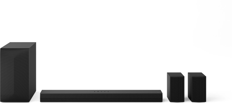 LG S65TR , Dolby Digital, Wireless Subwoofer & Rear Speaker W/Built-in Receiver 600 W Bluetooth Soundbar(Black, 5.1 Channel)