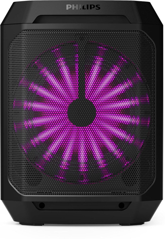 PHILIPS Dynamic Bass Boost, Wired Mic, 3000mAh Battery, Aux-in, Karaoke Microphone Input 30 W Bluetooth Speaker(Black, Mono Channel)