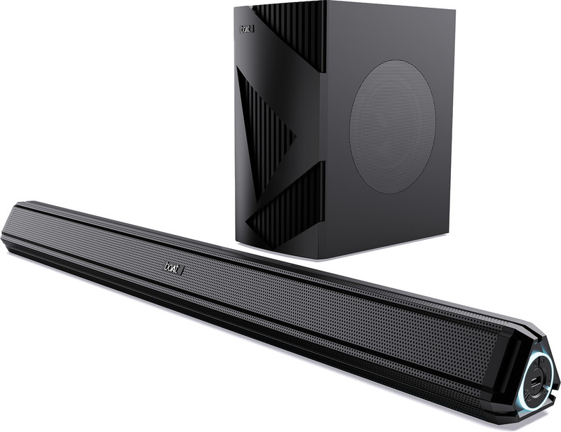 boAt Aavante Bar Chord with Wireless Subwoofer and Dynamic LEDs 160 W Bluetooth Soundbar(Premium Black, 2.1 Channel)