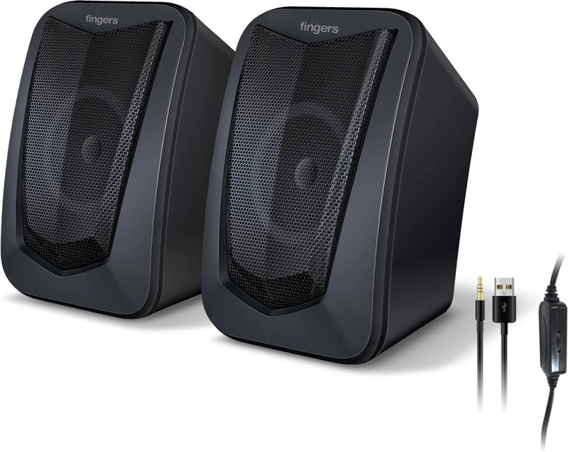 FINGERS FunBeats 6 W Laptop/Desktop Speaker(Black, Stereo Channel)