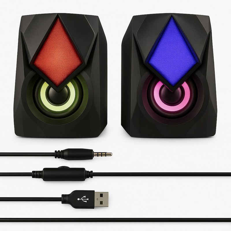 fire turtle with Colourful LED Modes System for PC Laptop 20 W Laptop/Desktop Speaker 6 W Laptop/Desktop Speaker(Black, 2.0 Channel)