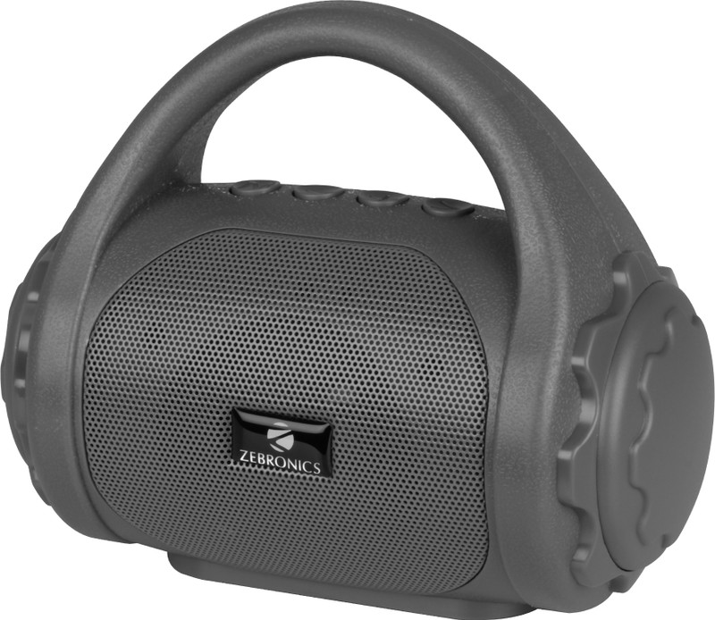 ZEBRONICS PSPK9 (County) with Built-in FM Radio ,Aux input 3 W Bluetooth Speaker(Grey, Mono Channel)