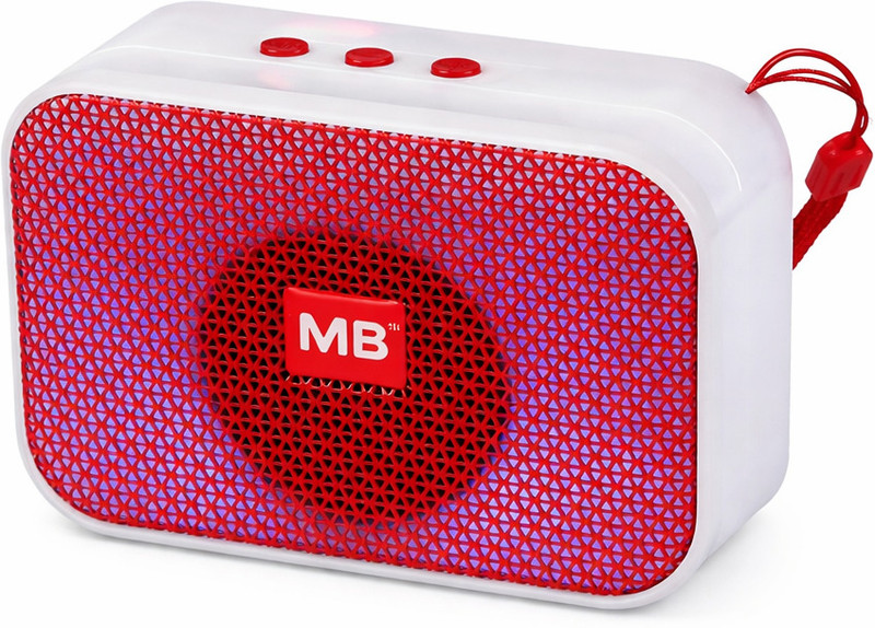 MICROBOTS portable mini bluetooth speaker 5watt bass speaker bluetooth speaker 5 W Bluetooth Speaker(Red, 2.0 Channel)