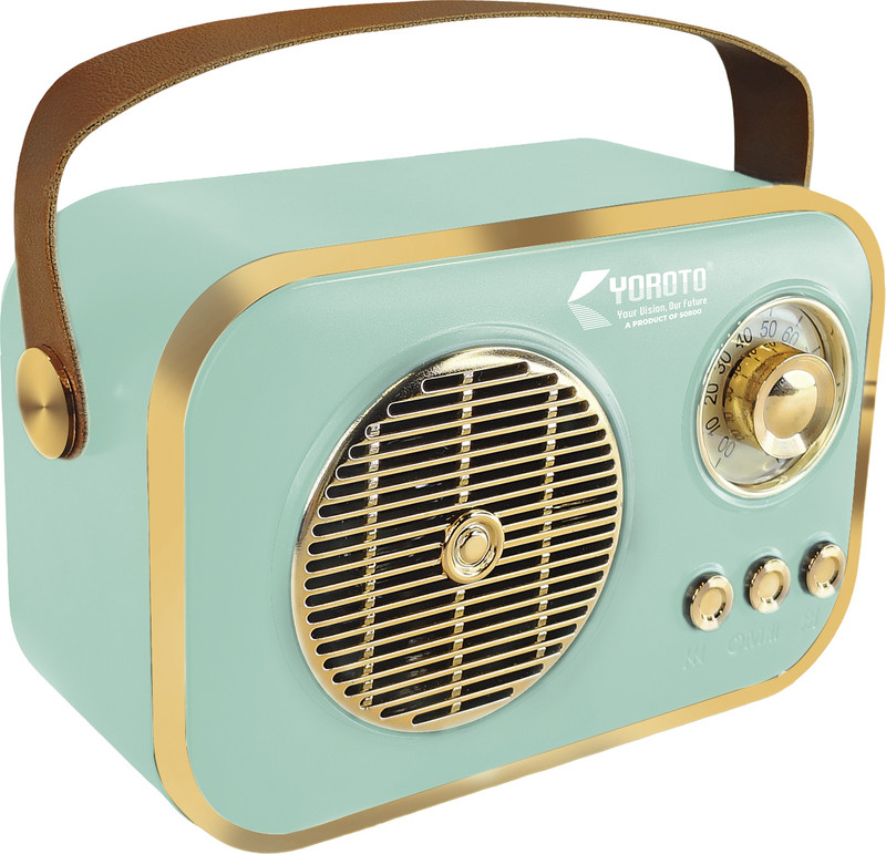YOROTO Retro Bluetooth Speaker 12W Vintage Design 12 W Bluetooth Speaker(Green, Stereo Channel)