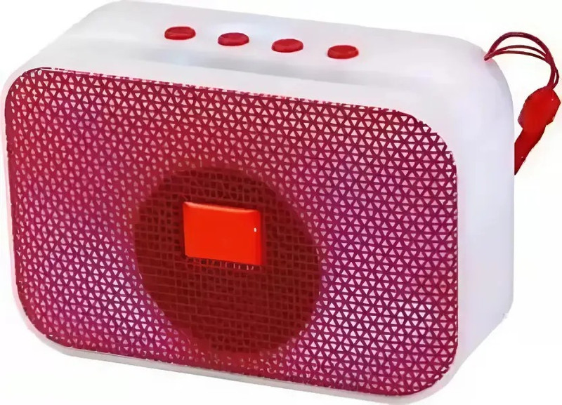 MICROBOTS Portable Wireless Bluetooth Speaker with Deep Bass, Stylish Design (Red) 10 W Bluetooth Speaker(Red, 5 Way Speaker Channel)