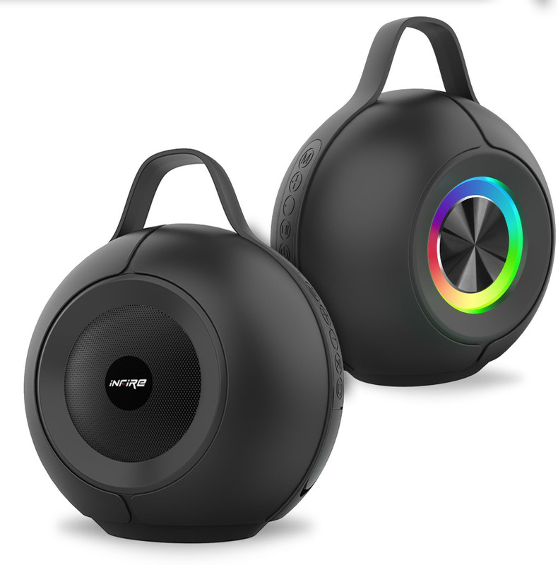 iNFiRe iNFiRe Dynamite 12W Bluetooth Speaker with RGB Lights, TWS, 8H Playtime 12 W Bluetooth Speaker(Black, Mono Channel)