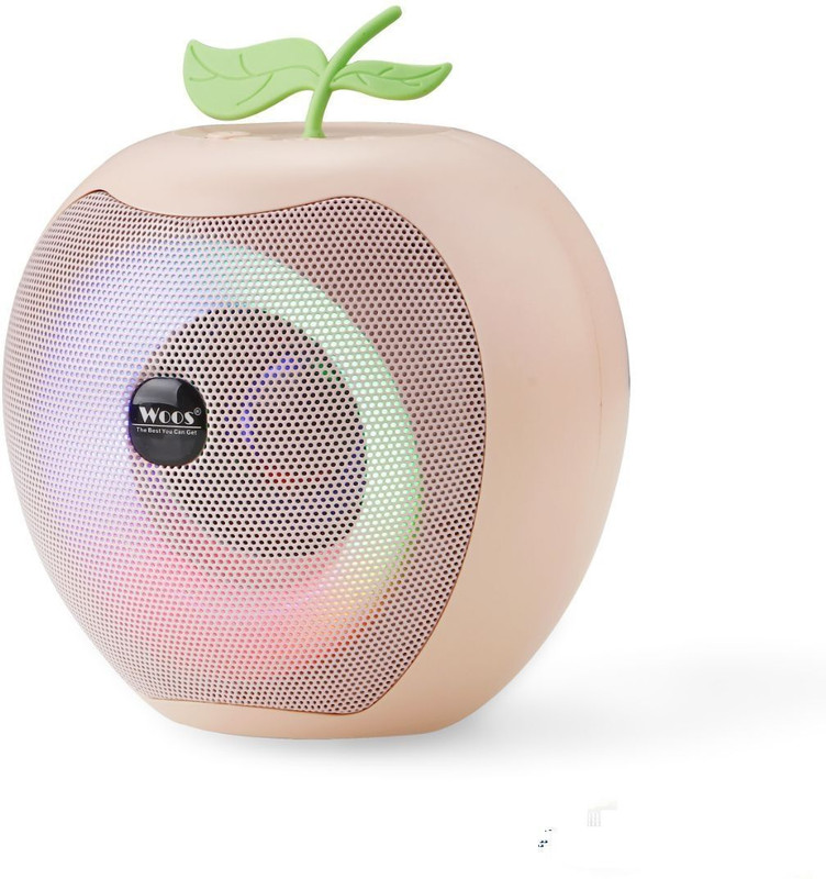 WOOS New apple shape Bluetooth Speaker with RGB Light Super Bass 5 W Bluetooth Speaker(Multicolor, 5.0 Channel)
