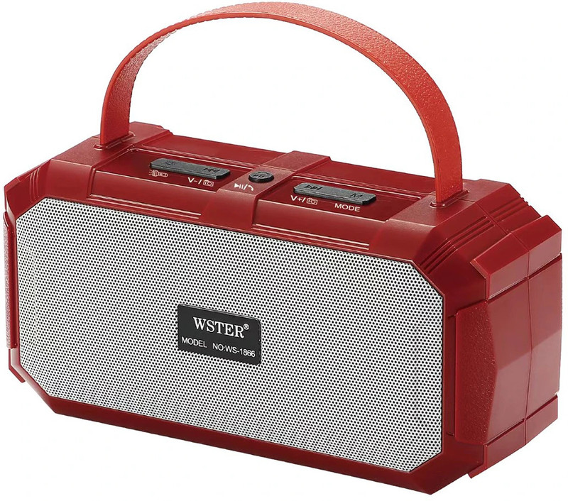 Jmax WS-1866 10 W Bluetooth Speaker(Red, Stereo Channel)