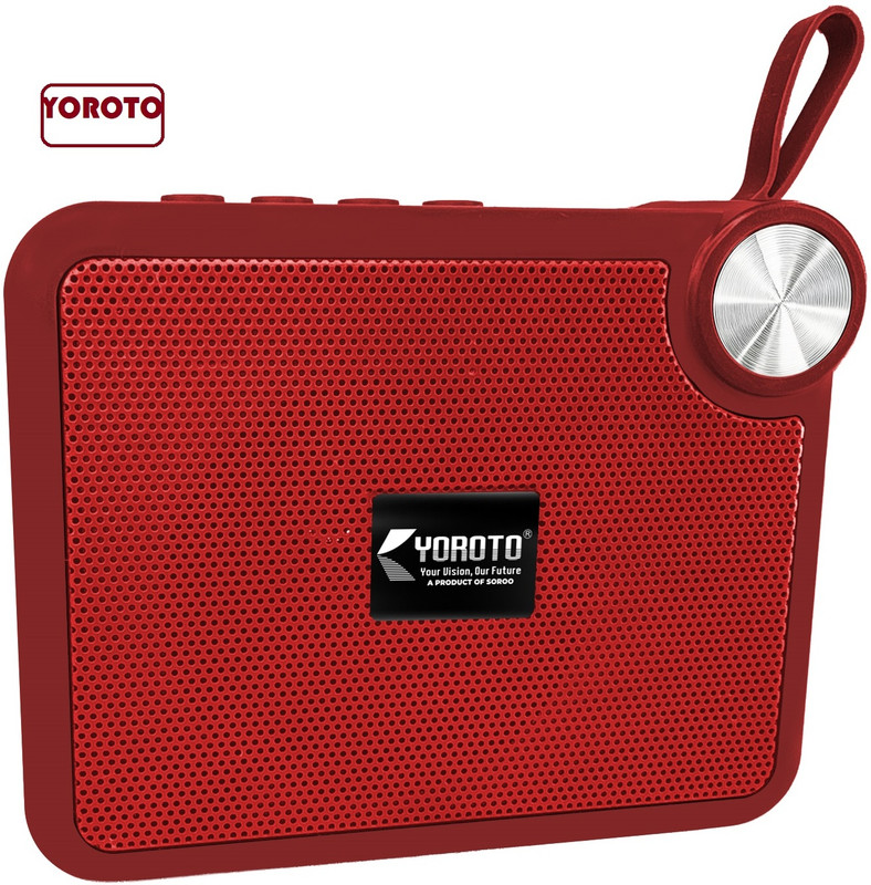 YOROTO Portable Bluetooth Speaker with HD Crystal Clear Sound and Heavy Deep Bass 10 W Bluetooth Speaker(Red, Stereo Channel)