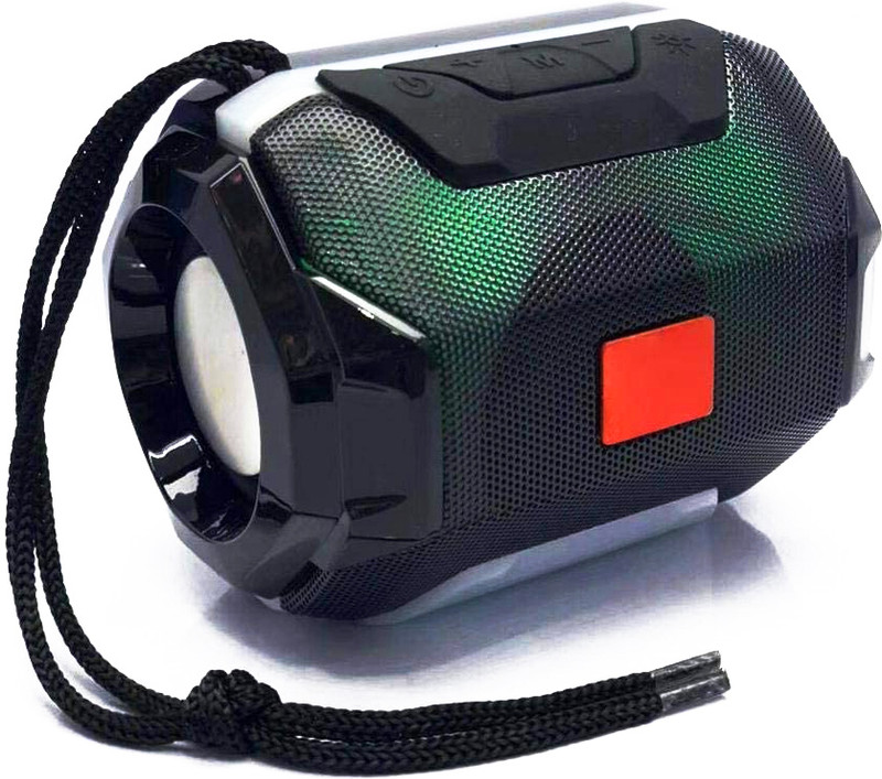 Deeshora Portable SplashProof Bluetooth Speaker With Flashing Color Changing LED light 5 W Bluetooth Speaker(Black, Stereo Channel)