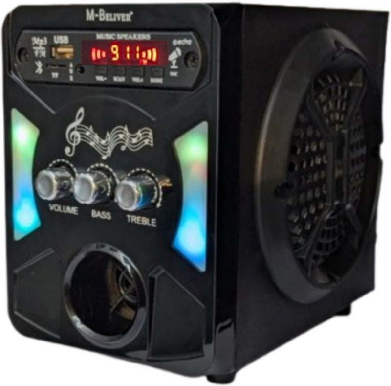 M-BELIVER MB-1115 Black 30 W Bluetooth Speaker(Black, 2.0 Channel)