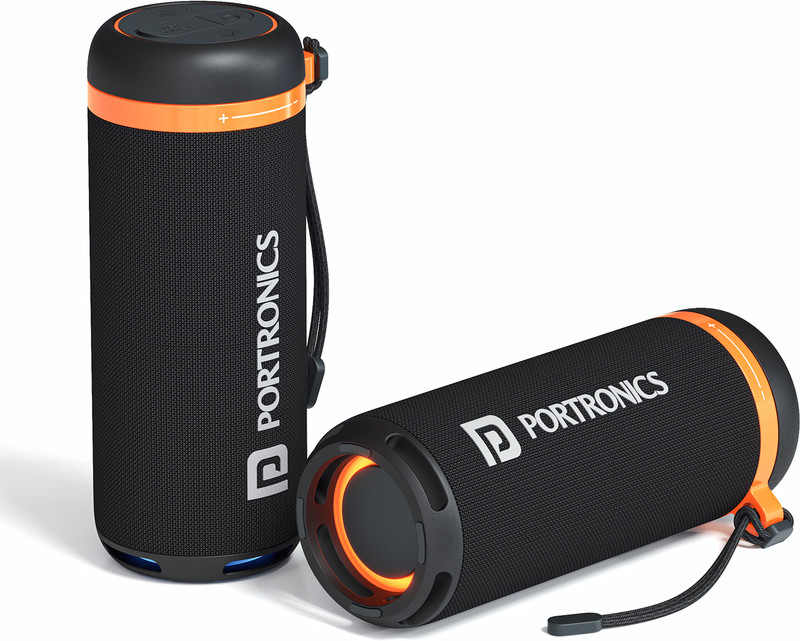 Portronics Breeze 7 15W Wireless Bluetooth Speaker,Rotational Volume Control,6 Hrs Playtime 15 W Bluetooth Speaker(Black, Stereo Channel)