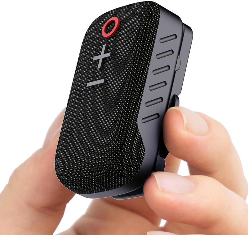 Portronics Talk Three Wearable with Mic,Spring Clip-On,10Hours Playtime 2 W Bluetooth Speaker(Black, Mono Channel)