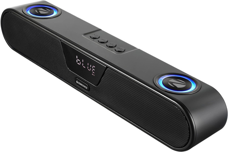 ZEBRONICS Astra 40,Dual drivers,Deep Bass,8H Playback,TWS,USB/AUX/mSD, RGB, Splash-proof 20 W Bluetooth Speaker(Black, Stereo Channel)