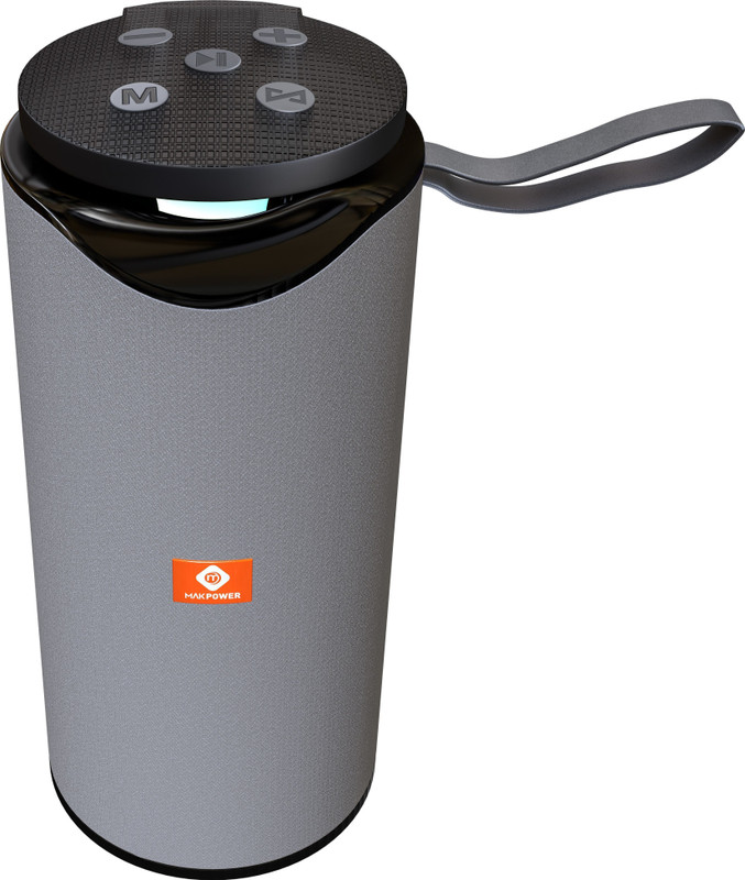 MAK POWER BEAT BOX Wireless Rechargeable Brand New Portable Premium Bass 10 W Bluetooth Speaker(Silver Grey, Stereo Channel)