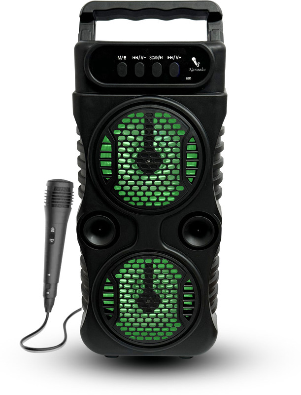 bogx Premium Quality Portable Multimedia Bluetooth Speaker with Mic 10 W Bluetooth Party Speaker(Black, Stereo Channel)