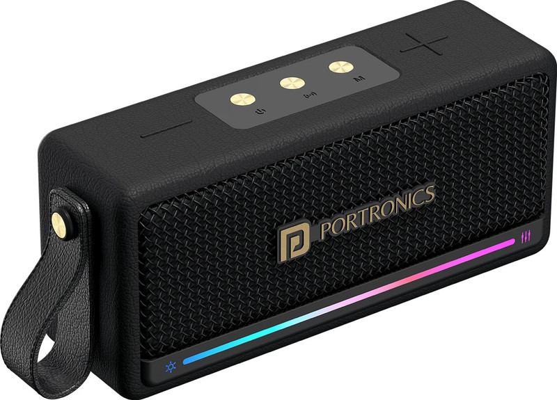 Portronics Harmony Mini 25W HD Sound Bluetooth Speaker With Bass Radiator, In Built Mic 25 W Bluetooth Speaker(Black, Stereo Channel)