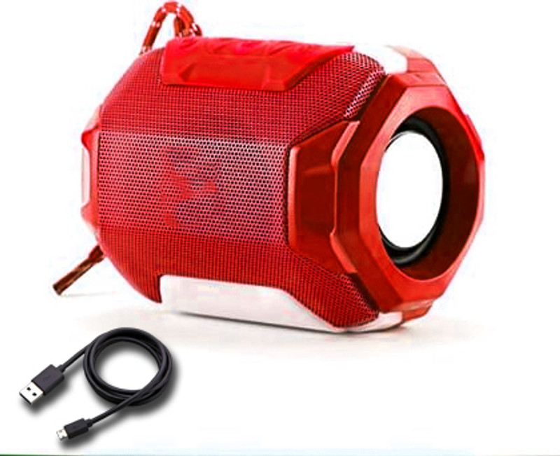 Deeshora Portable Subwoofe Color RGB Light Cool TWS Surround Sound Speaker 5 W Bluetooth Speaker(Red, Stereo Channel)