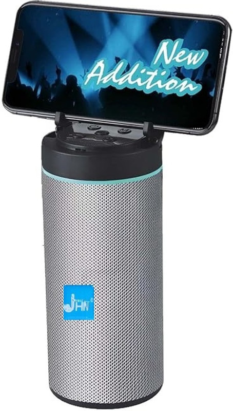 JHN Wireless rechargeable portable Premium bass Multimedia JHN-124 10 W Bluetooth Speaker(Grey, Stereo Channel)