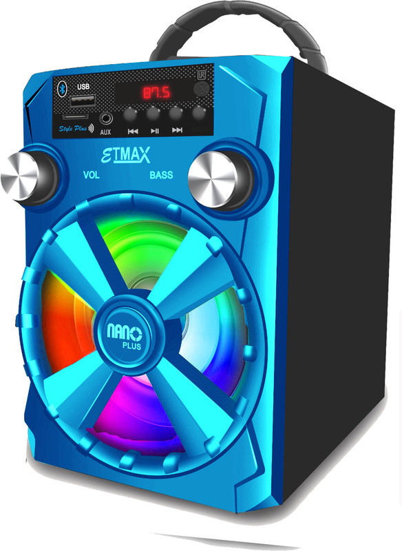 etmax NANO PLUS BLUE 30 W Bluetooth Speaker(Blue, Stereo Channel)