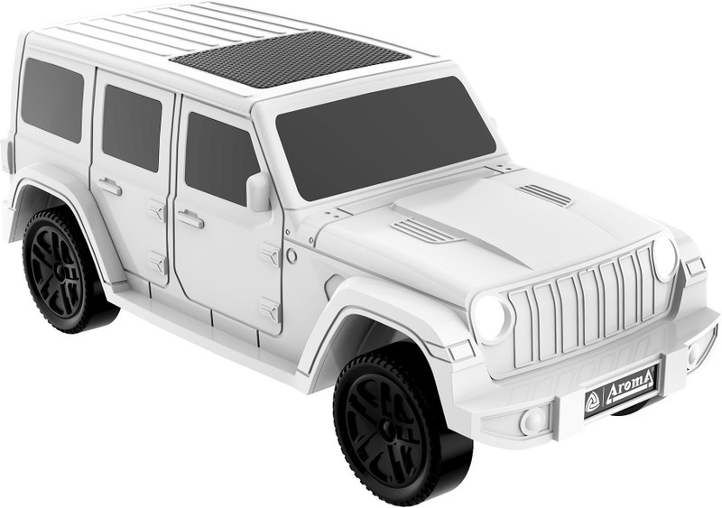 Aroma Thar-10W Upto 6H Music time*,Dynamic Thunder Sound Driver,RGB Lights Car Design 10 W Bluetooth Speaker(Dazzling White, Stereo Channel)