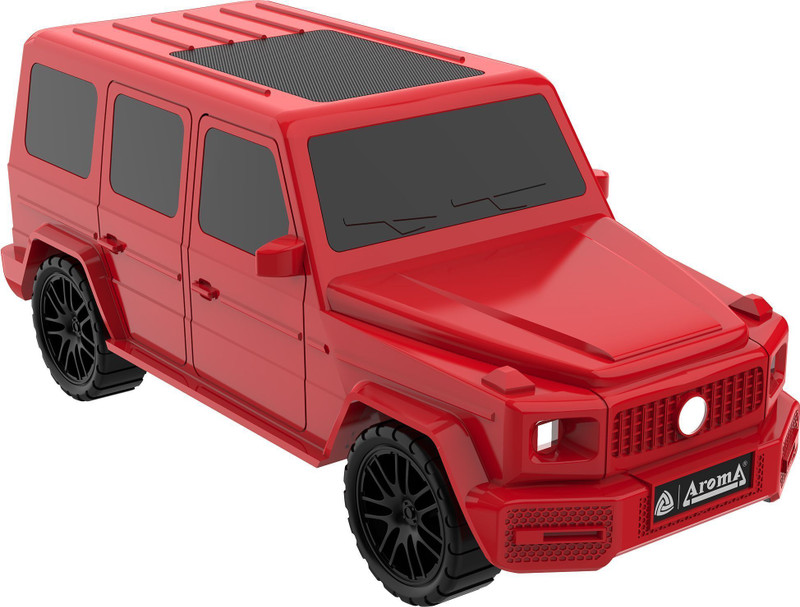 Aroma Jeep - 5W, 4 Hrs Music time* Dynamic Thunder Sound RGB Lights Car Design Speaker 5 W Bluetooth Speaker(Active Red, Stereo Channel)