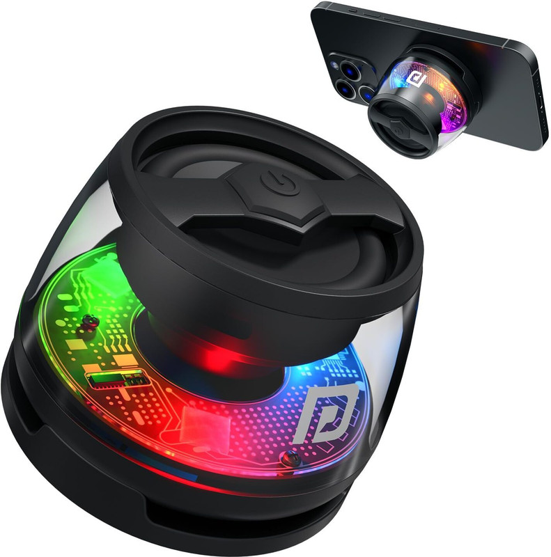 Portronics 6W Magnetic Bluetooth Speaker,MagSafe Mobile Stand,HD Sound,4Hrs Playtime 6 W Bluetooth Speaker(Black, Mono Channel)