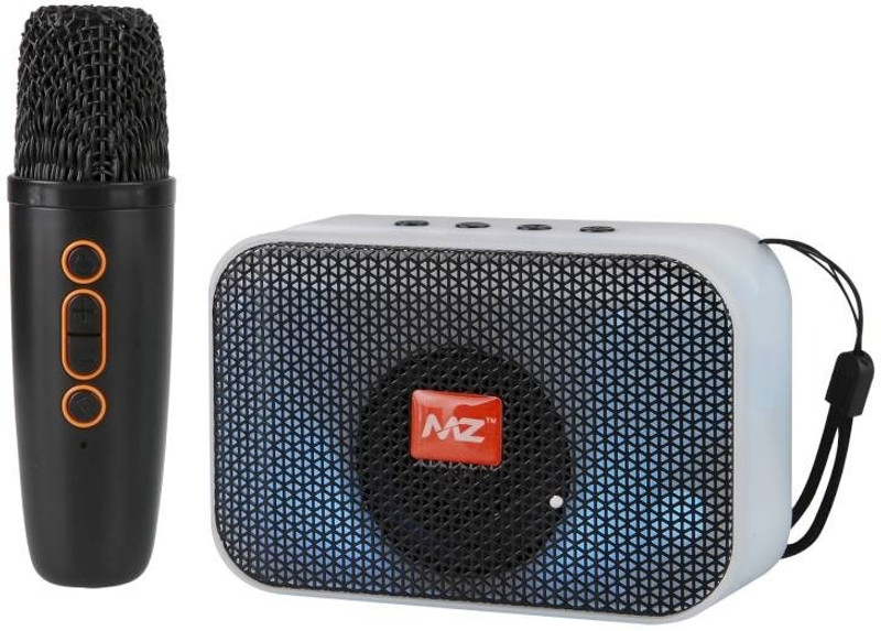 MZ Mz new 412 portable bluetooth speaker with wireless voice changer mic, high bass 10 W Bluetooth Speaker(Black, White, 2.0 Channel)
