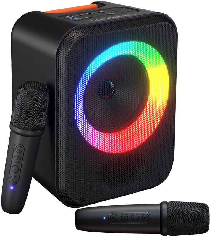 Portronics 30W Dash Wireless Bluetooth Portable Speaker,Dual Wireless Karaoke Mic,5 Hrs 30 W Bluetooth Speaker(Black, Mono Channel)