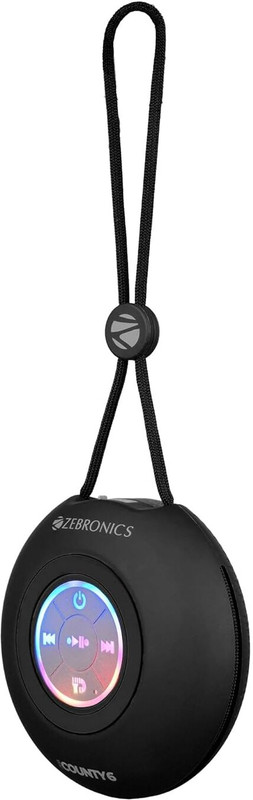 ZEBRONICS County 6 Portable Bluetooth Speaker, 3 Watts, Upto 12 Hours Playback, BTv5.3 3 W Bluetooth Speaker(Black, Mono Channel)