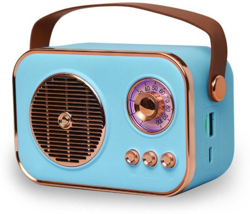 Monrix Bluetooth Wireless Speaker |10W RMS |USB/AUX Input | Hands-Free Calling (RM-363) 7 W Bluetooth Speaker(Blue, 2.1 Channel)