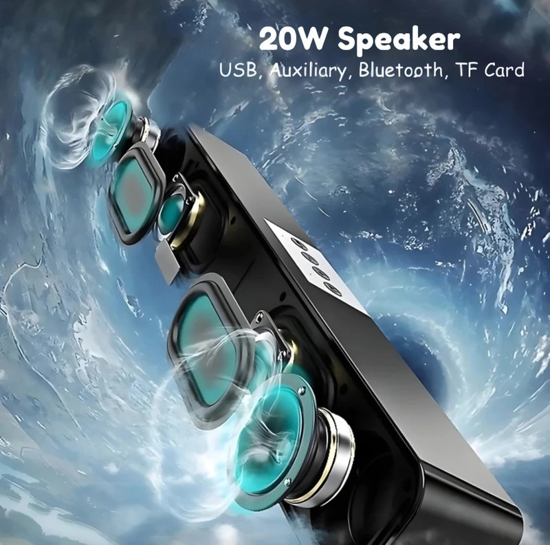 INVORIZE 20W Upto 12 hrs Playtime with 52 mm Dynamic Drivers & X-BassTech1 20 W Bluetooth Laptop/Desktop Speaker(Black, 5.1 Channel)