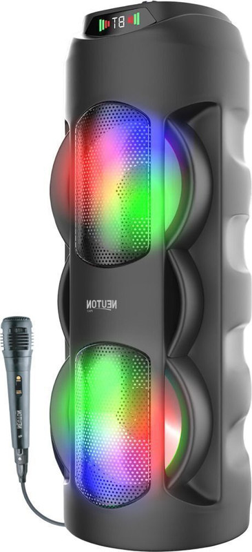Neuton pro 40W Portable Bluetooth Party Speaker with Wired Microphone, RGB LED Lights 40 W Bluetooth Speaker(Black, 5.0 Channel)