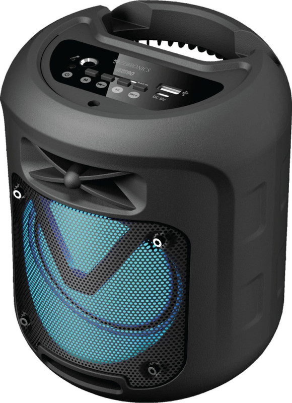 ZEBRONICS Sound Feast 90 (PSPK 11), BTv5.0, TWS, 6.3mm Wired Mic Support, USB, mSD, AUX 10 W Bluetooth Speaker(Black, Mono Channel)
