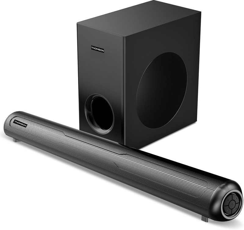 Thomson Alphabeat160, SpeakerBar, Home Theatre, Woofer, RMS Sound Output BT v5.1 160 W Bluetooth Soundbar(Black, 2.1 Channel)