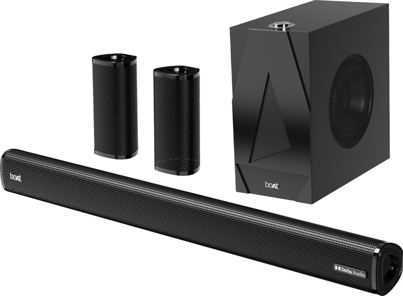 boAt Aavante Bar 3100D with Dolby Audio, EQ Modes & Sleep Design 260 W Bluetooth Soundbar(Premium Black, 5.1 Channel)