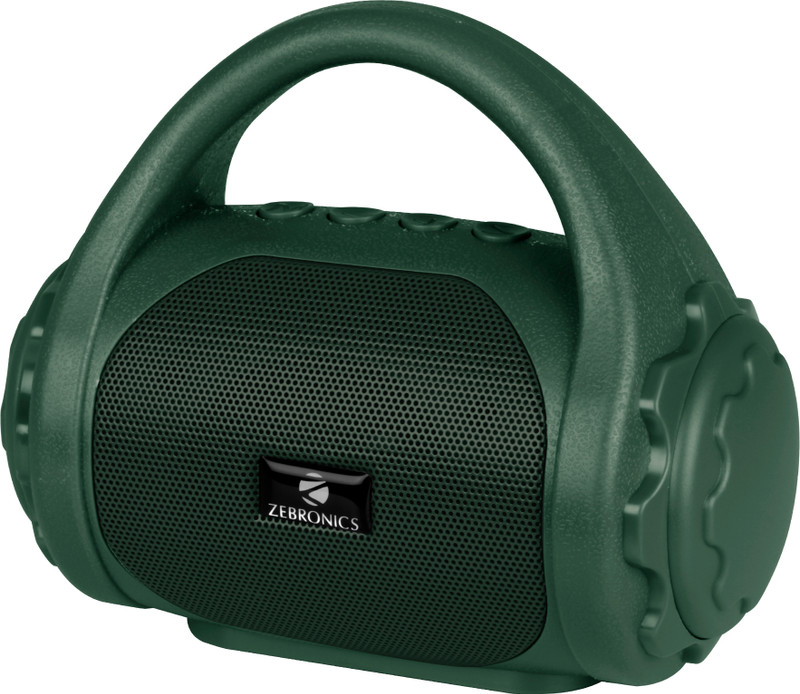 ZEBRONICS PSPK9 (County) with Built-in FM Radio ,Aux input 3 W Bluetooth Speaker(Green, Mono Channel)